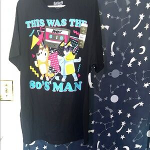 Black 80's Graphic Tee by [Brand]